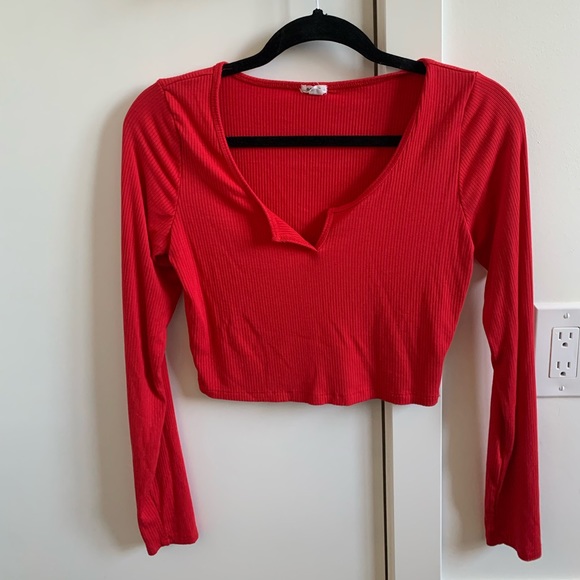 cropped long sleeve shirt - Picture 1 of 2